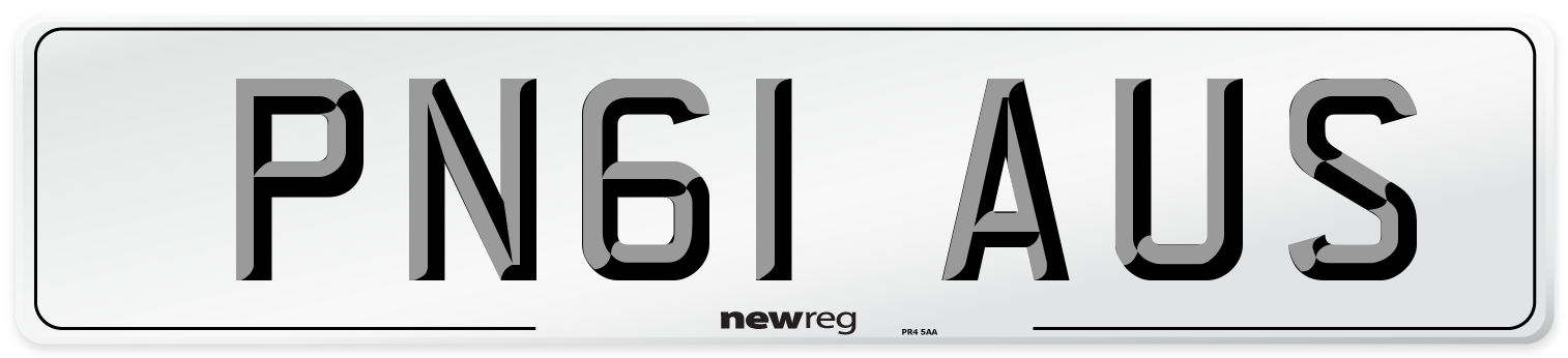 PN61 AUS Number Plate from New Reg